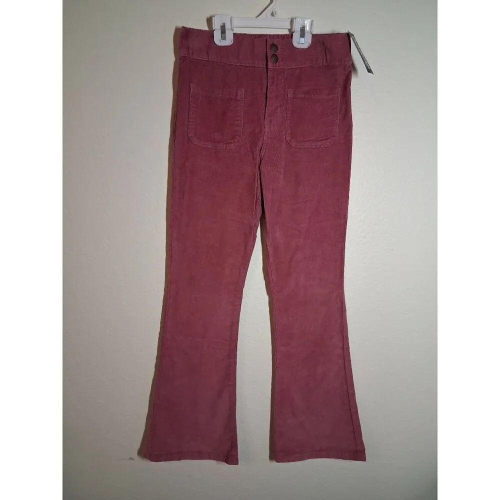 NWT OshKosh B'Gosh Corduroy Pants Flare Leg Retro Y2K 90s Pink Girls Size 14